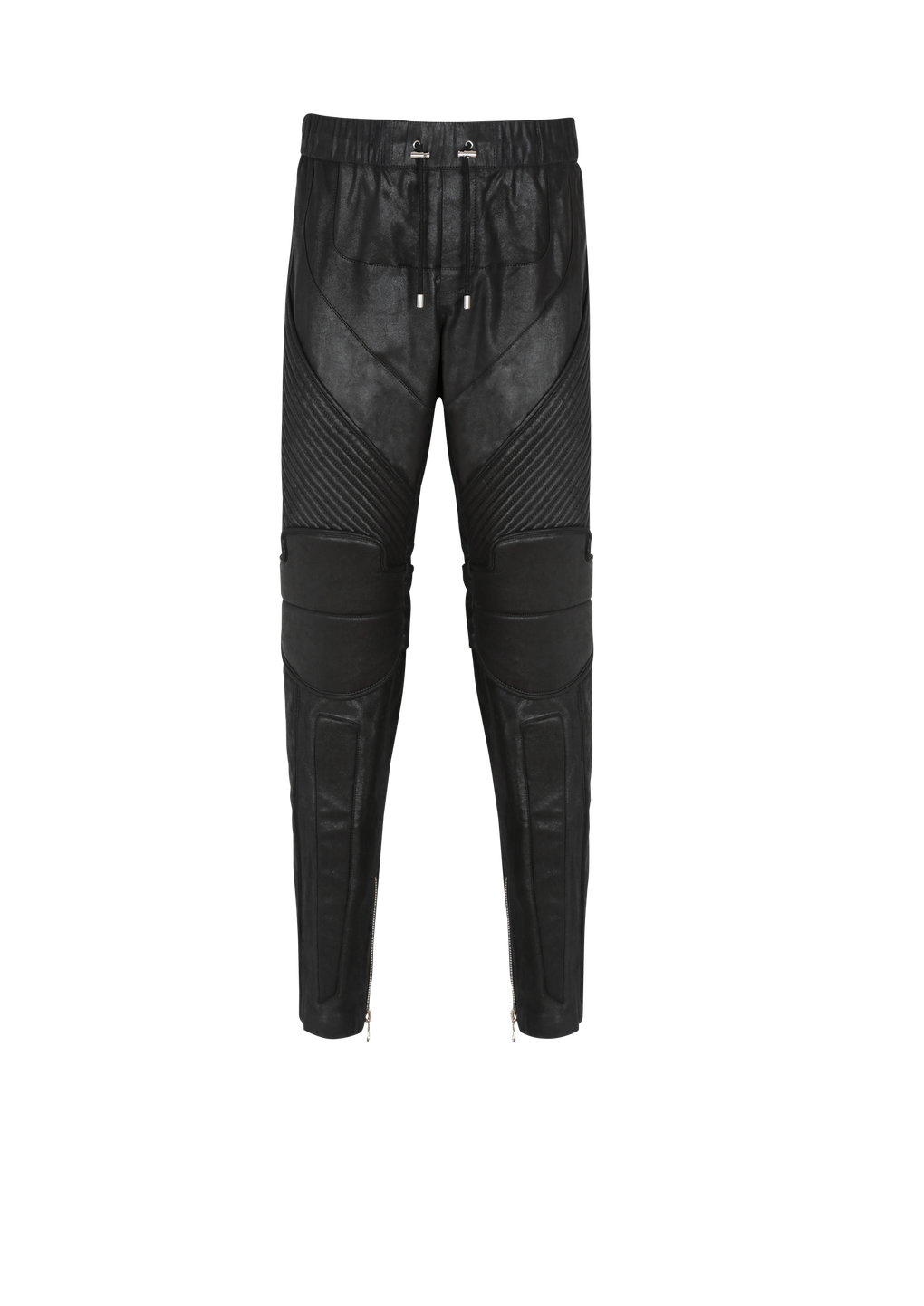 Leather jogging bottoms, black, hi-res